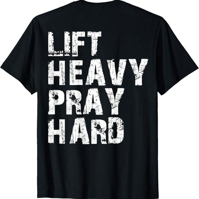 Lift Heavy Pray Hard Gym Christian - Adult & Kids T-Shirts, Sweatshirts & Hoodies apparel design preview 1