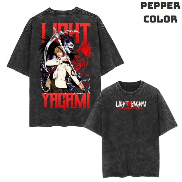 Light Yagami Vintage Ryuk Death Note Anime Manga Top - Adult & Kids T-Shirts, Sweatshirts & Hoodies apparel design preview 1