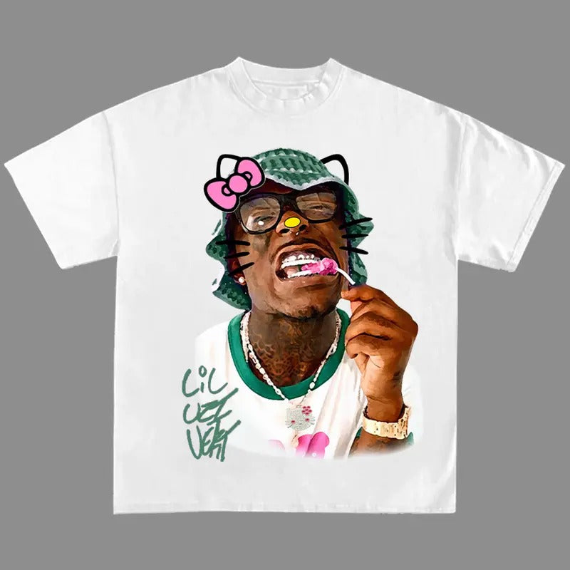 Lil Uziii Green Kitty Rap Cute Y2k Top Womenswear - Adult & Kids T-Shirts, Sweatshirts & Hoodies apparel design preview 1