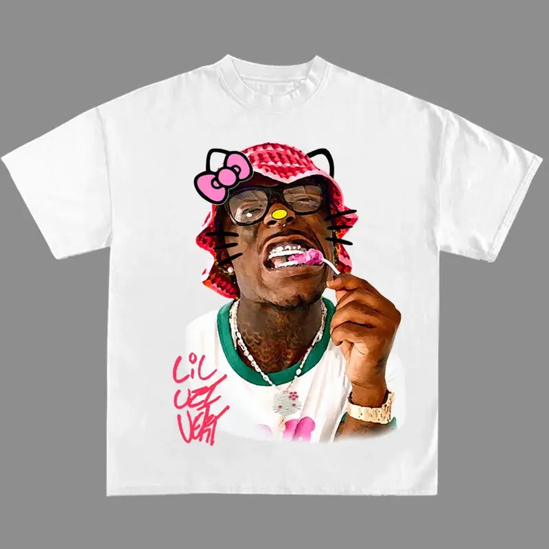 Lil Uziii Red Kitty Rap Cute Y2k Top Womenswear - Adult & Kids T-Shirts, Sweatshirts & Hoodies apparel design preview 1