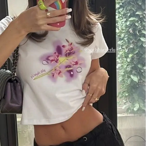 Lily Flower Baby Print Y2K Summer Her - Adult & Kids T-Shirts, Sweatshirts & Hoodies apparel design preview 1