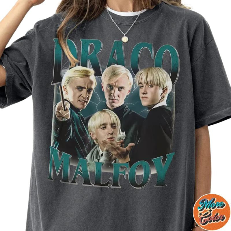 Limited Draco Malfoy Movie Vintage Cotton Crew Neck - Adult & Kids T-Shirts, Sweatshirts & Hoodies apparel design preview 1