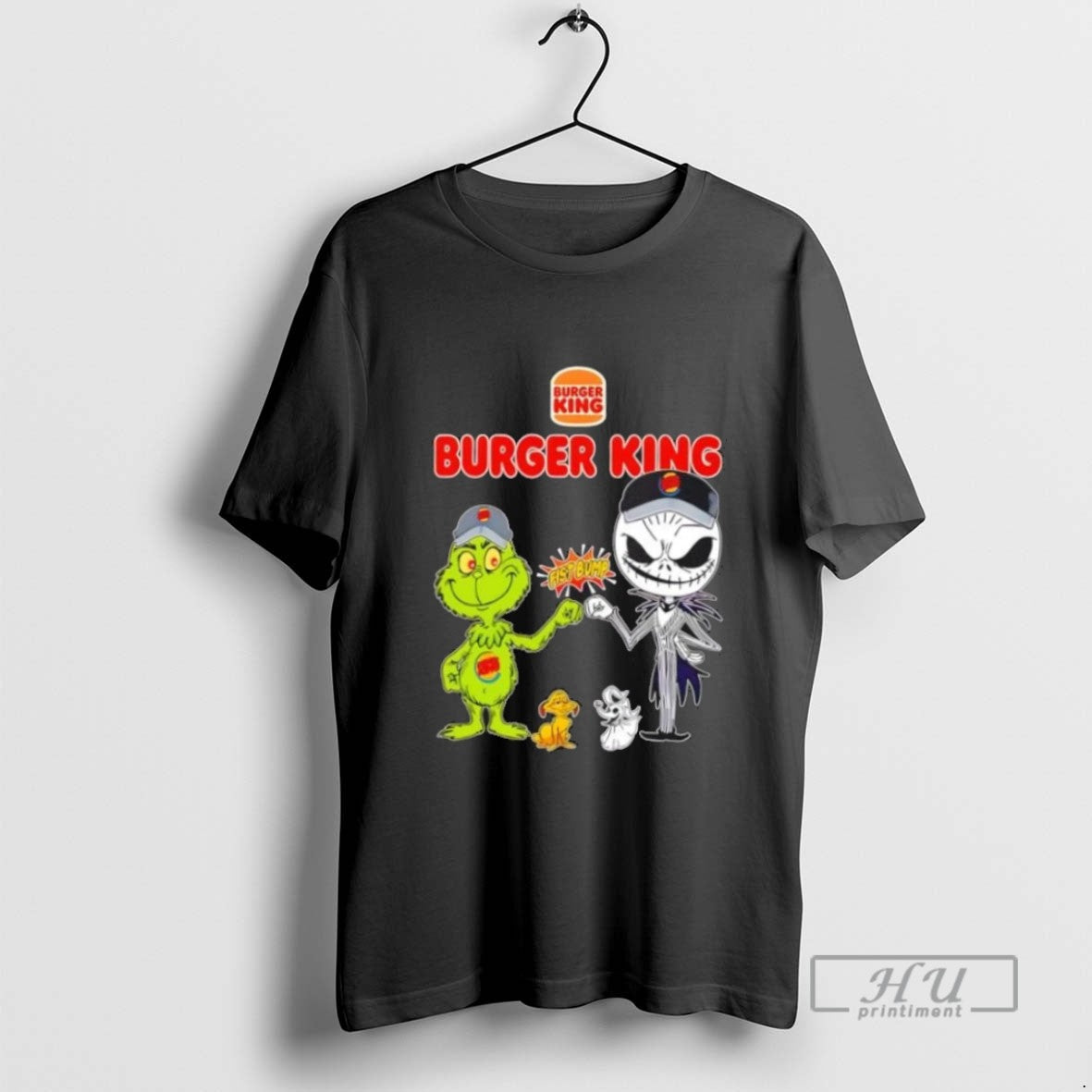 Limited Edition Burger King X Grinch And Jack - Adult & Kids T-Shirts, Sweatshirts & Hoodies apparel design preview 1