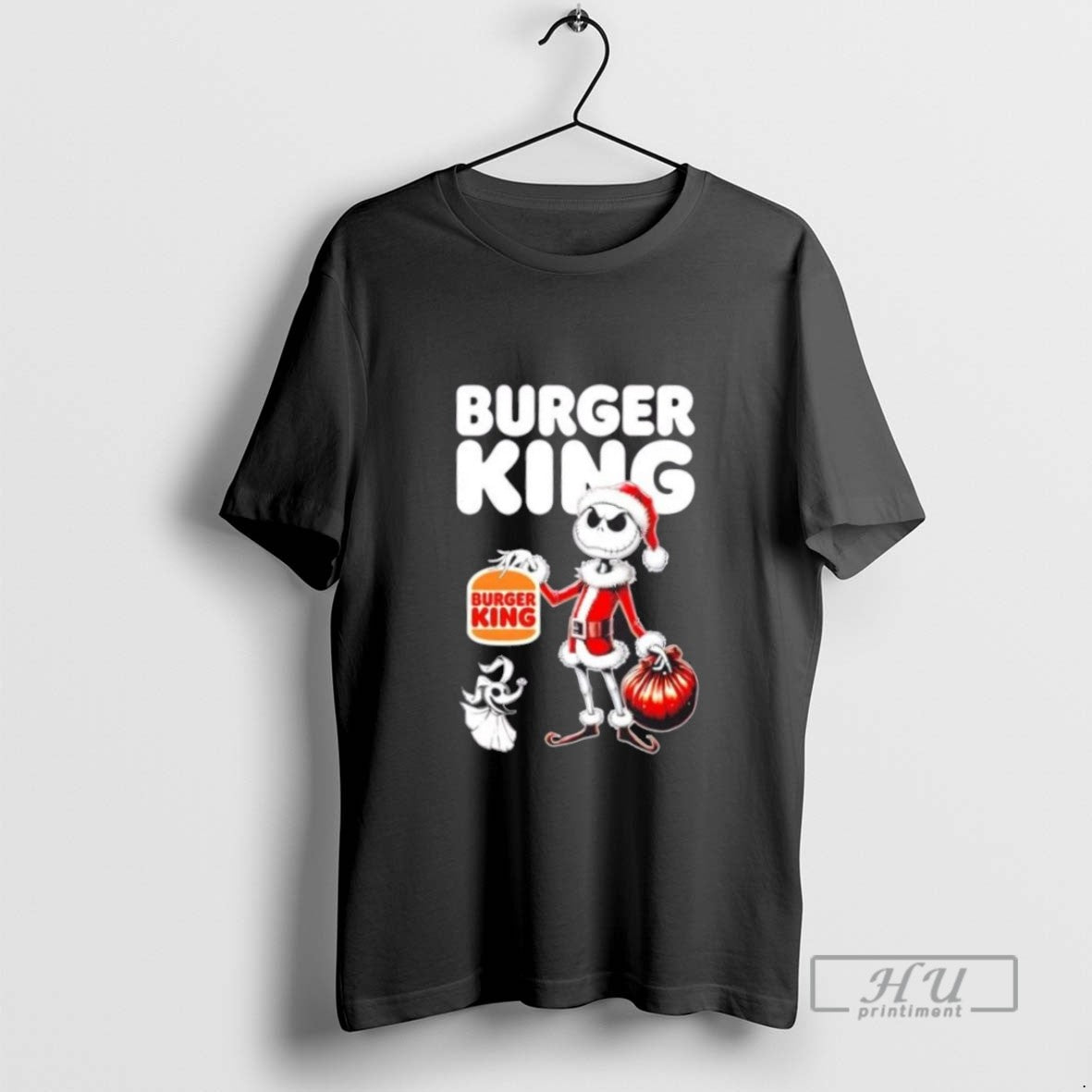 Limited Edition Burger King X Jack Skellington Santa - Adult & Kids T-Shirts, Sweatshirts & Hoodies apparel design preview 1