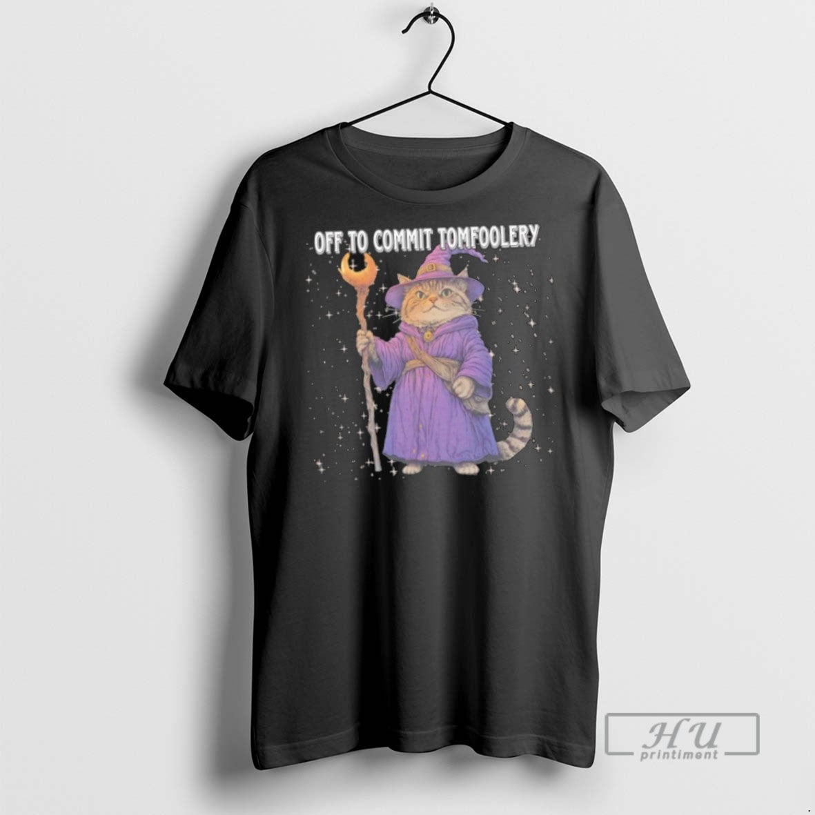 Limited Edition Cat Wizard Off To Commit Tomfoolery - Adult & Kids T-Shirts, Sweatshirts & Hoodies apparel design preview 1