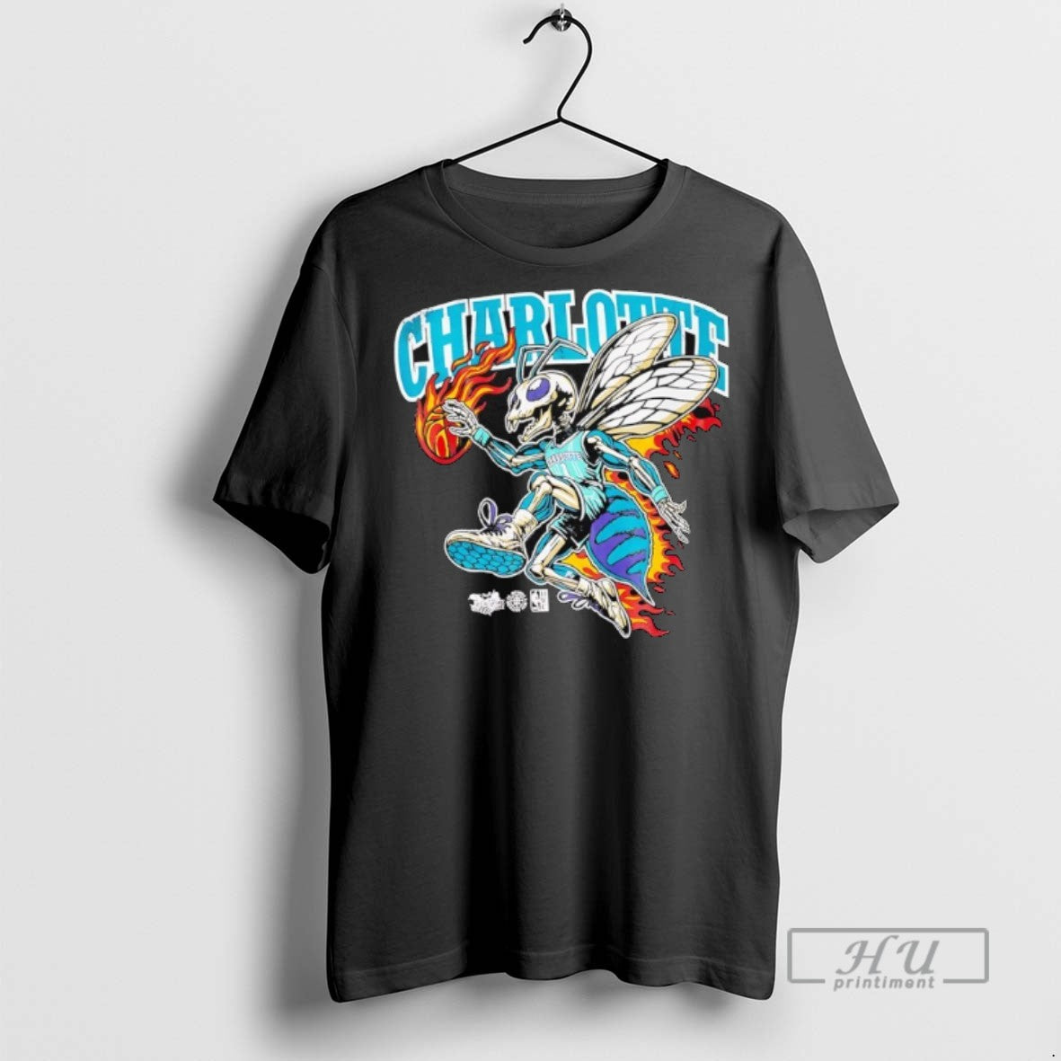 Limited Edition Charlotte Hornets On Fire Graphic - Adult & Kids T-Shirts, Sweatshirts & Hoodies apparel design preview 1