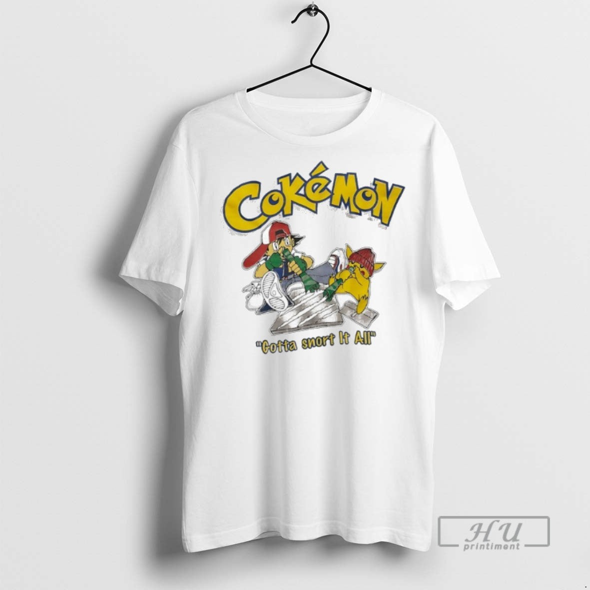Limited Edition Cokemon Gotta Snort It All Graphic - Adult & Kids T-Shirts, Sweatshirts & Hoodies apparel design preview 1