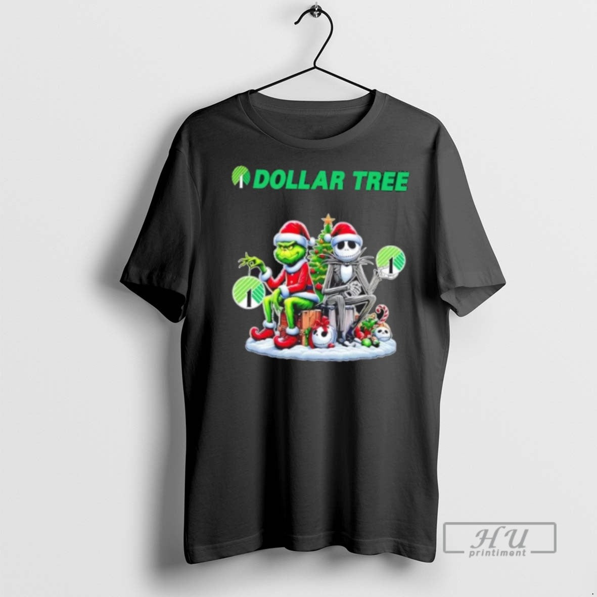 Limited Edition Dollar Tree X Grinch And Jack - Adult & Kids T-Shirts, Sweatshirts & Hoodies apparel design preview 1