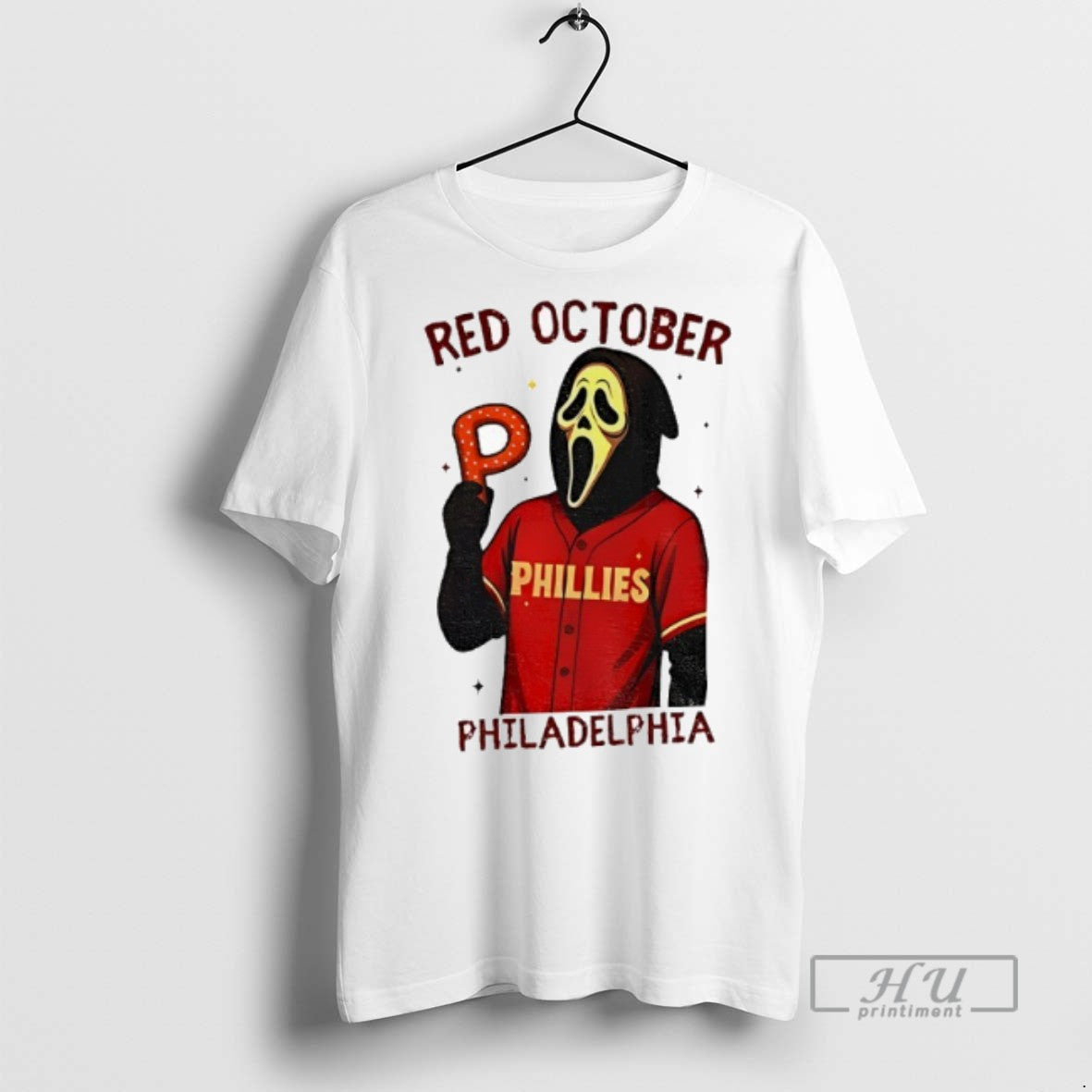 Limited Edition Ghost Face Phillies Red October - Adult & Kids T-Shirts, Sweatshirts & Hoodies apparel design preview 1