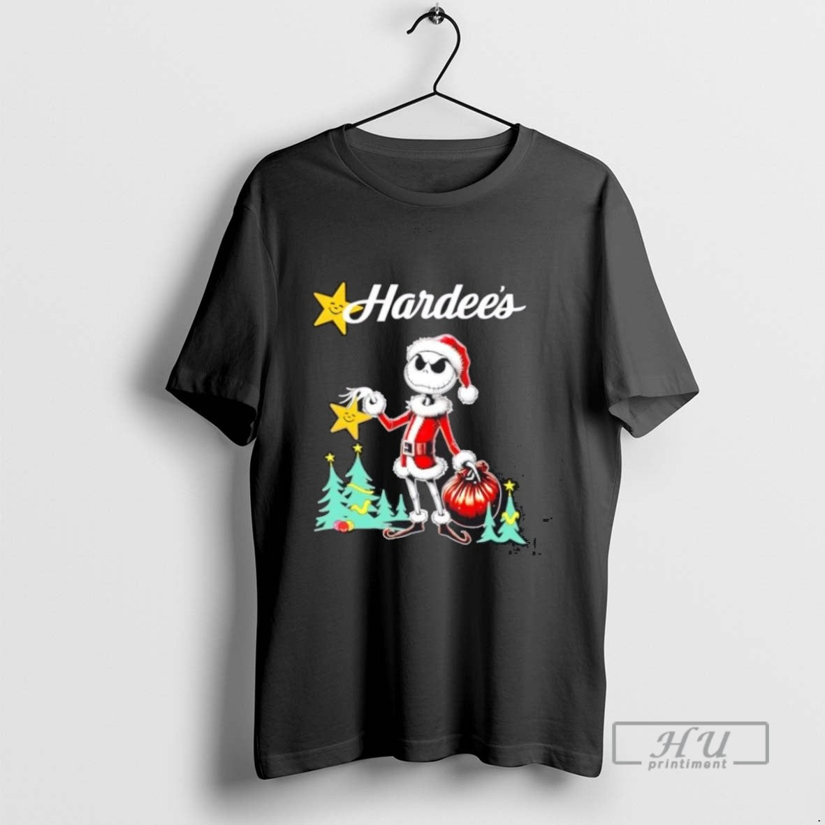 Limited Edition Hardees X Jack Skellington Santa Isnt - Adult & Kids T-Shirts, Sweatshirts & Hoodies apparel design preview 1