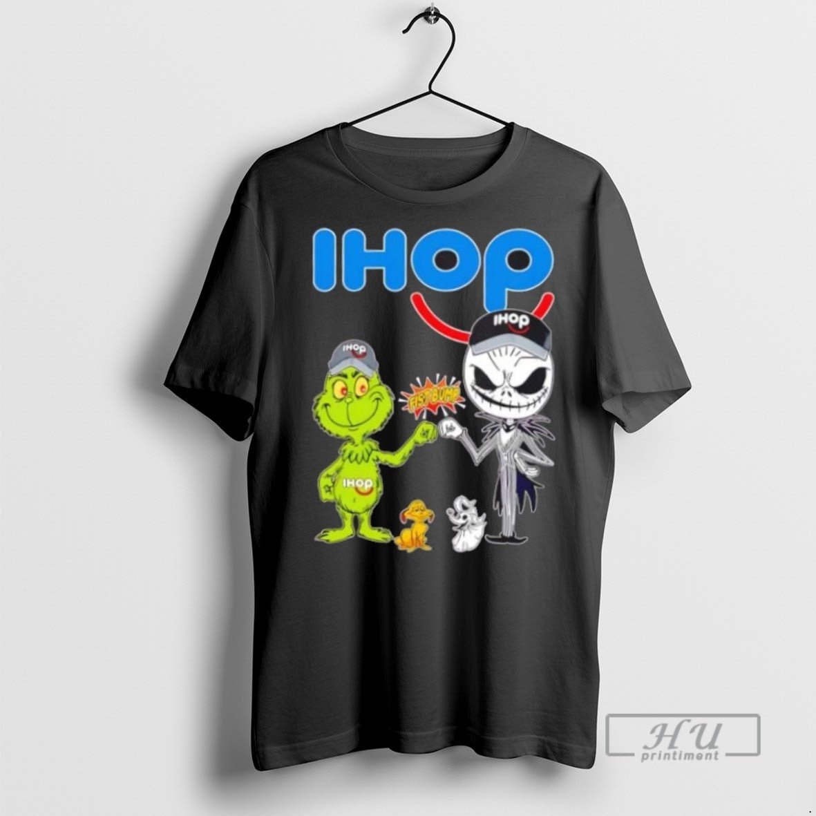 Limited Edition Ihop X Grinch And Jack Skellington - Adult & Kids T-Shirts, Sweatshirts & Hoodies apparel design preview 1
