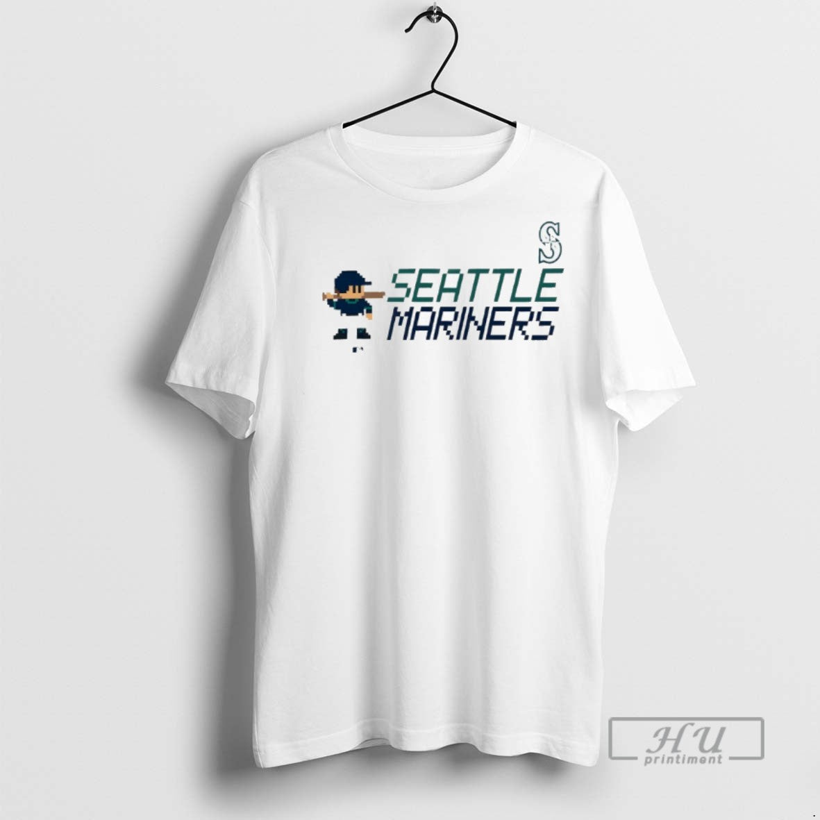 Limited Edition Mariners Team 8 Bit Baseball Graphic - Adult & Kids T-Shirts, Sweatshirts & Hoodies apparel design preview 1