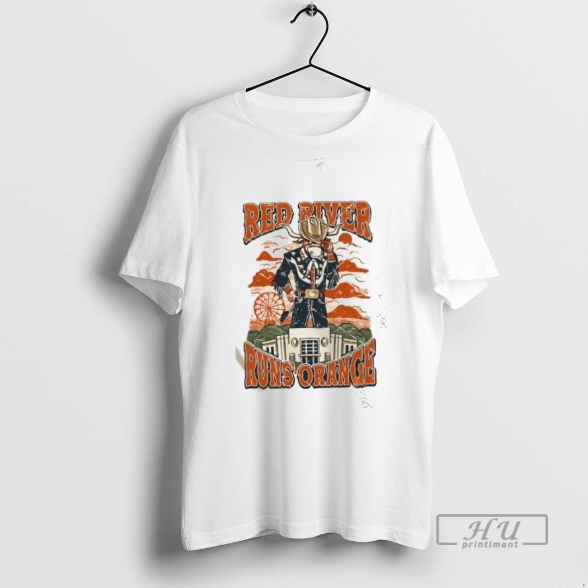 Limited Edition Mascot Texas Longhorns Red River Runs - Adult & Kids T-Shirts, Sweatshirts & Hoodies apparel design preview 1