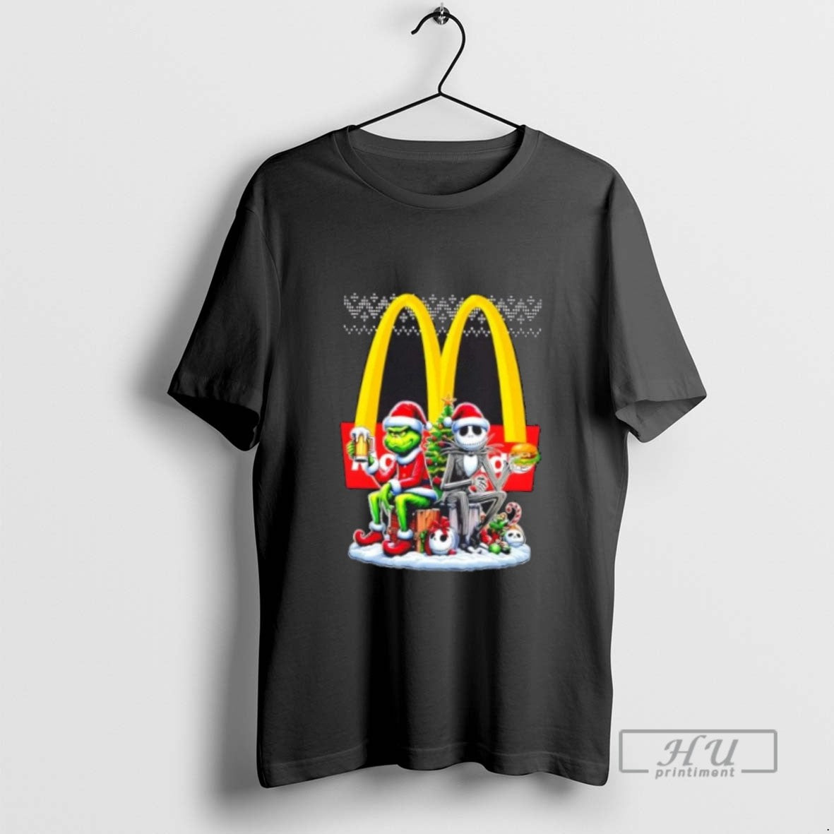 Limited Edition Mcdonlads X Grinch And Jack - Adult & Kids T-Shirts, Sweatshirts & Hoodies apparel design preview 1