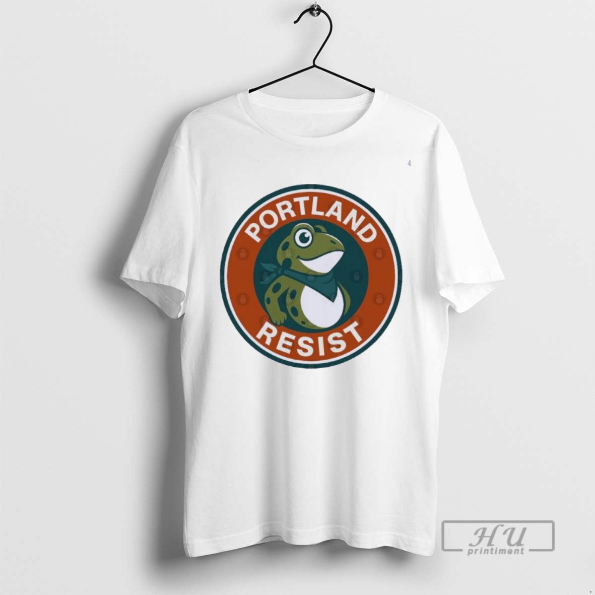Limited Edition Portland Frog Resist Circle Graphic - Adult & Kids T-Shirts, Sweatshirts & Hoodies apparel design preview 1