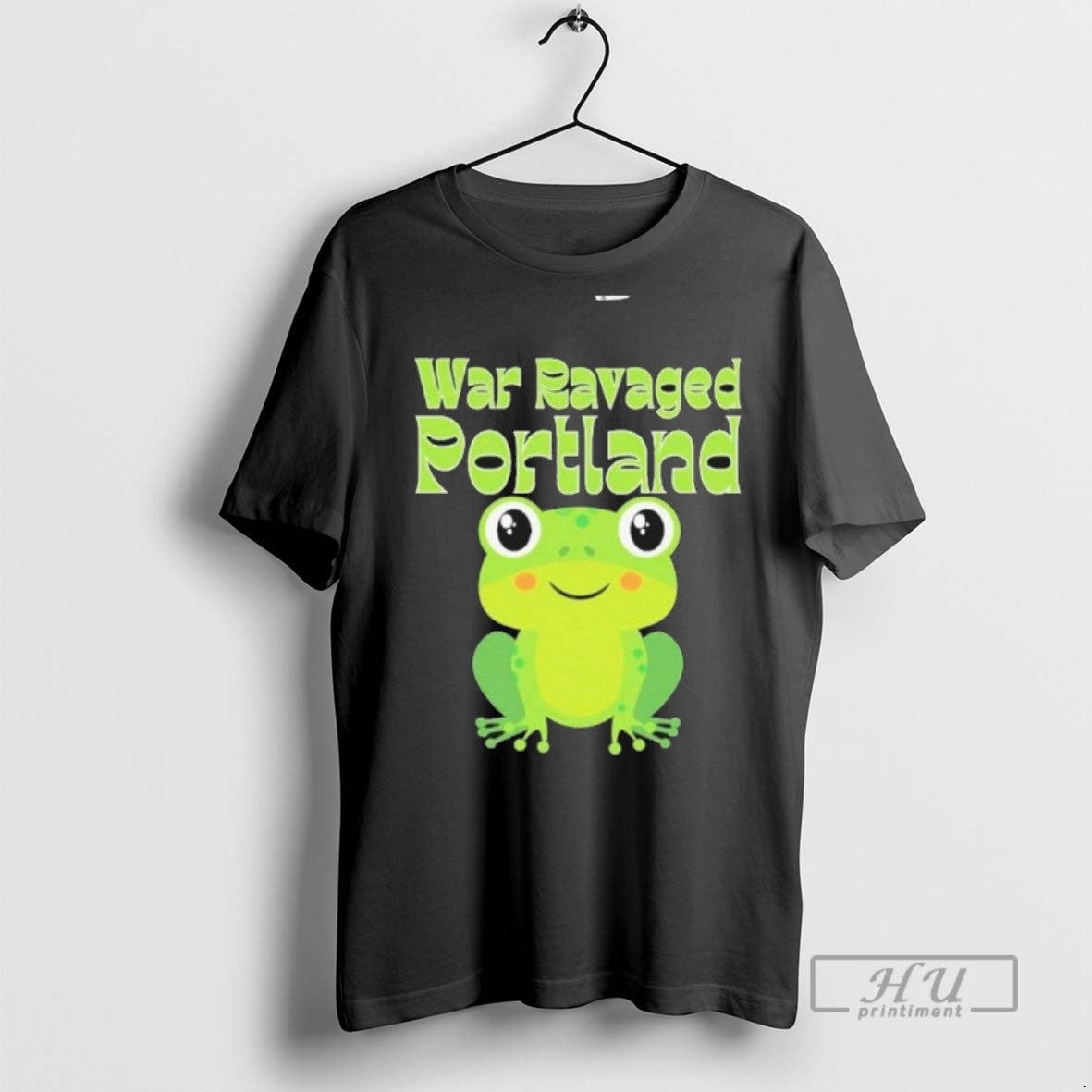 Limited Edition War Ravaged Portland Frog Graphic - Adult & Kids T-Shirts, Sweatshirts & Hoodies apparel design preview 1