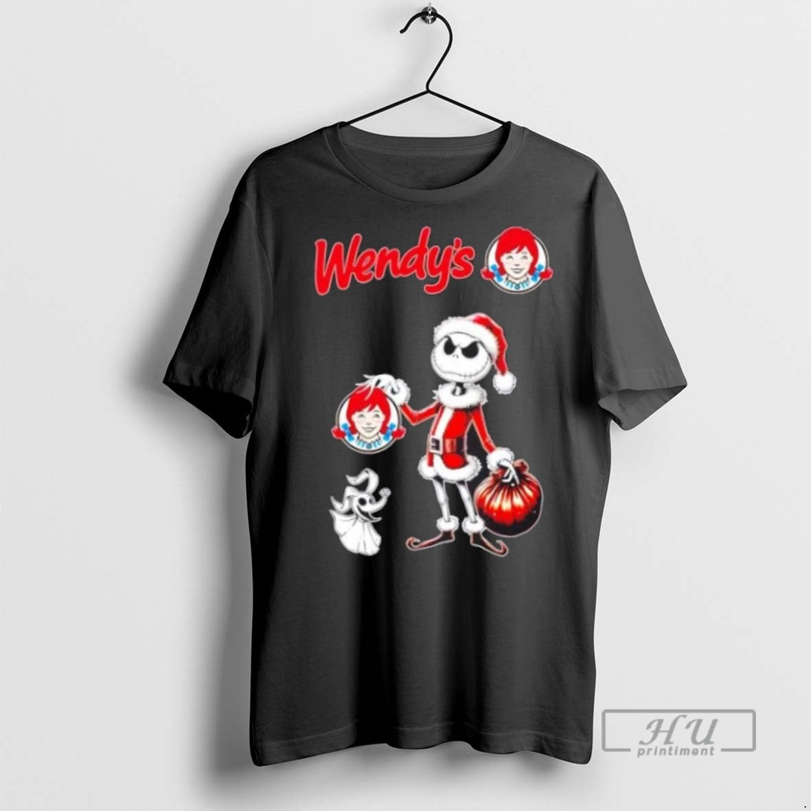 Limited Edition Wendys X Jack Skellington Santa Isnt - Adult & Kids T-Shirts, Sweatshirts & Hoodies apparel design preview 1