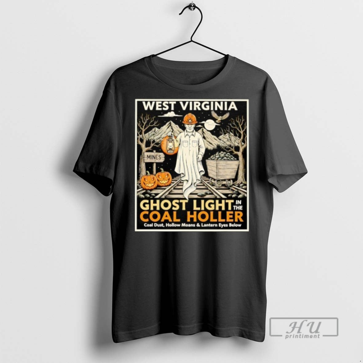 Limited Edition West Virginia Ghost Light In The Coal - Adult & Kids T-Shirts, Sweatshirts & Hoodies apparel design preview 1