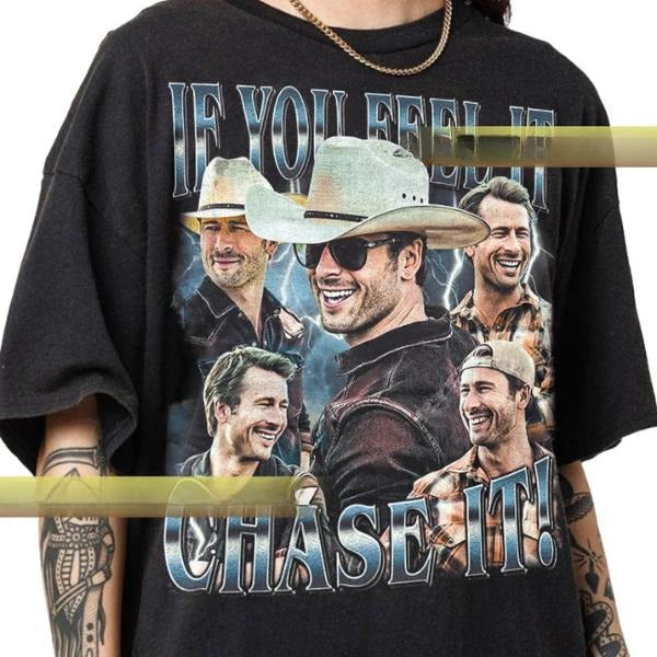 Limited If You Feel Chase Glen Powell Vintage Woman - Adult & Kids T-Shirts, Sweatshirts & Hoodies apparel design preview 1
