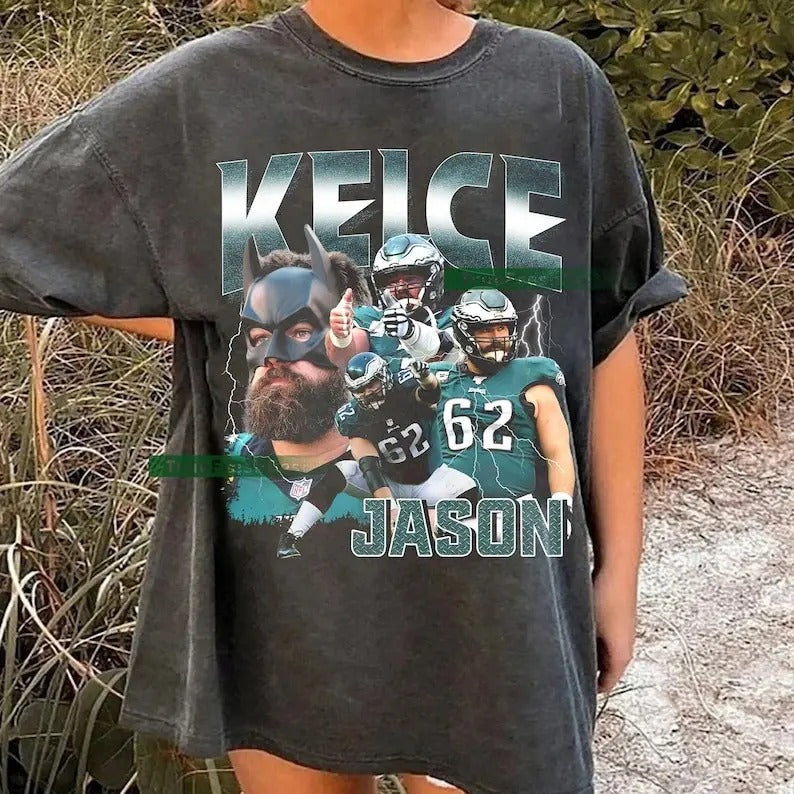 Limited Jason Kelce Vintage 90s Bootleg - Adult & Kids T-Shirts, Sweatshirts & Hoodies apparel design preview 1