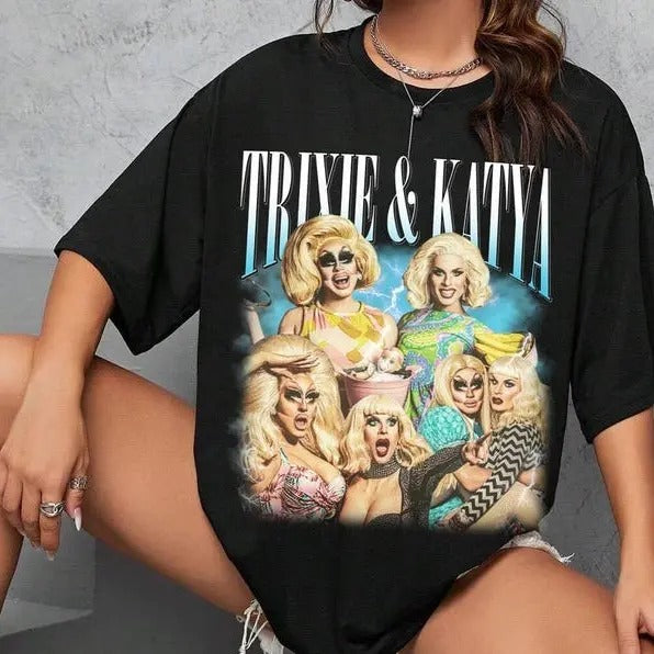 Limited Trixie Katya Vintage Man Top Womenswear - Adult & Kids T-Shirts, Sweatshirts & Hoodies apparel design preview 1