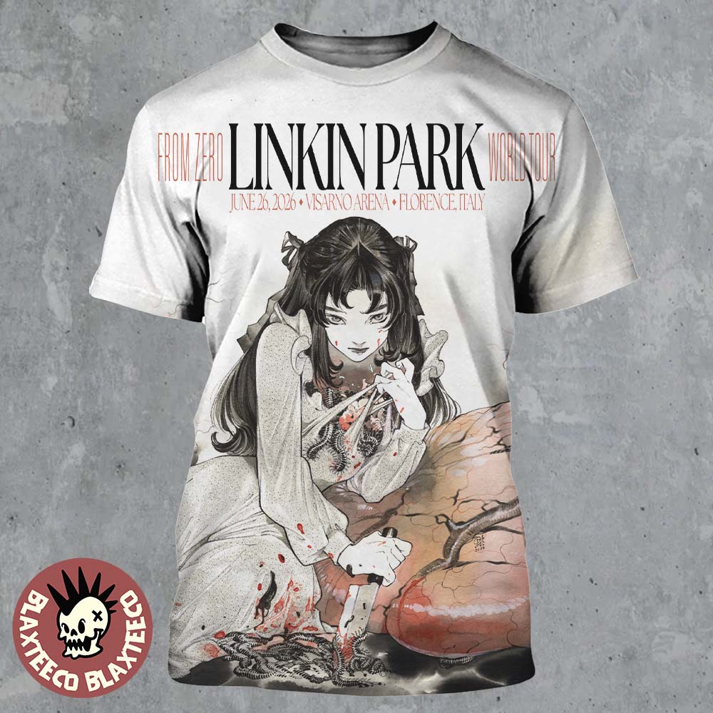 Linkin Park From Zero 2026 Tour Florence Italy Poster - Adult & Kids T-Shirts, Sweatshirts & Hoodies apparel design preview 1