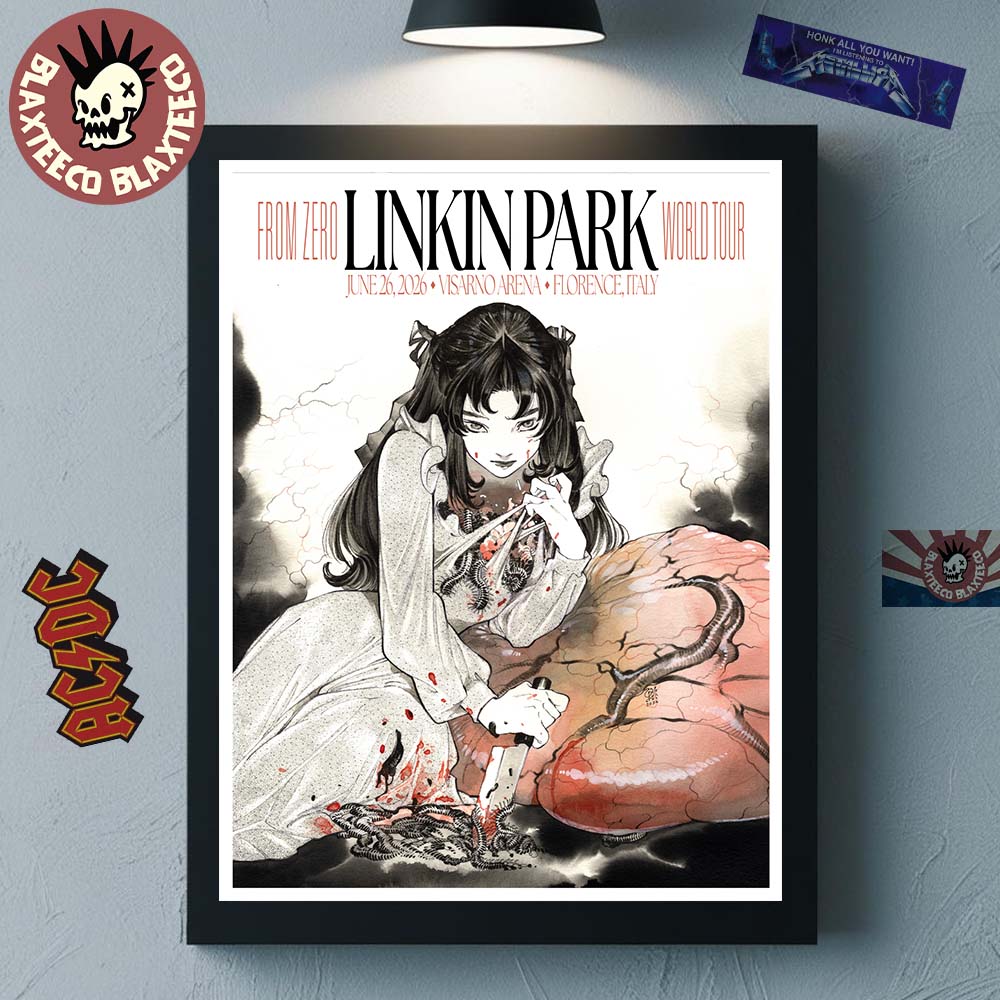 Linkin Park From Zero 2026 Tour Florence Italy Poster - Adult & Kids T-Shirts, Sweatshirts & Hoodies apparel design preview 1