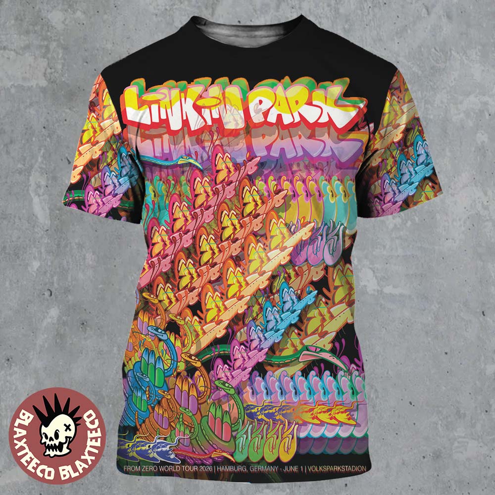 Linkin Park From Zero 2026 Tour Hamburg Germany Night - Adult & Kids T-Shirts, Sweatshirts & Hoodies apparel design preview 1