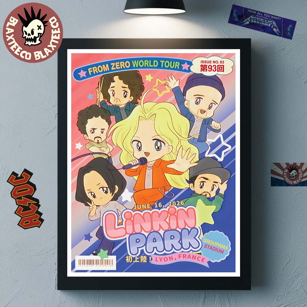 Linkin Park From Zero 2026 Tour Lyon France Poster At - Adult & Kids T-Shirts, Sweatshirts & Hoodies apparel design preview 1