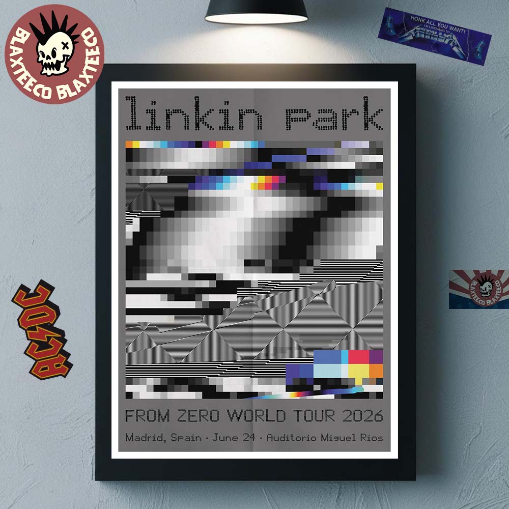 Linkin Park From Zero 2026 Tour Madrid Spain Night 2 - Adult & Kids T-Shirts, Sweatshirts & Hoodies apparel design preview 1