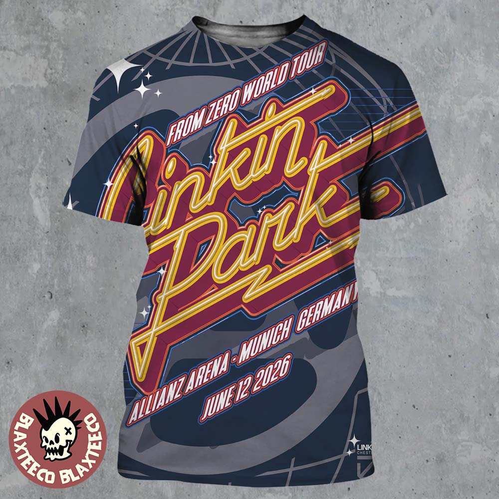 Linkin Park From Zero 2026 Tour Munich Germany Night - Adult & Kids T-Shirts, Sweatshirts & Hoodies apparel design preview 1