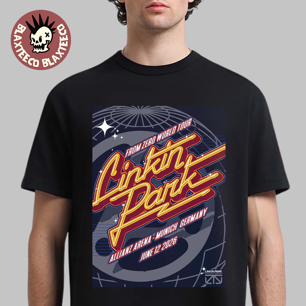 Linkin Park From Zero 2026 Tour Munich Germany Night - Adult & Kids T-Shirts, Sweatshirts & Hoodies apparel design preview 1