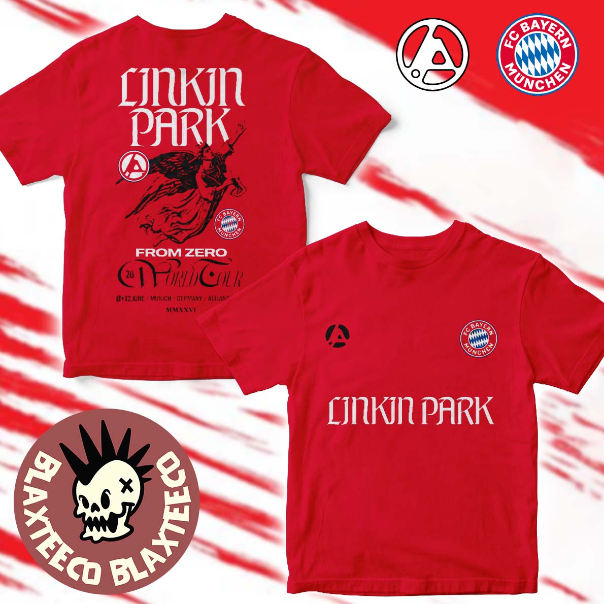 Linkin Park X FC Bayern Munchen 2026 Exklusives Event - Adult & Kids T-Shirts, Sweatshirts & Hoodies apparel design preview 1