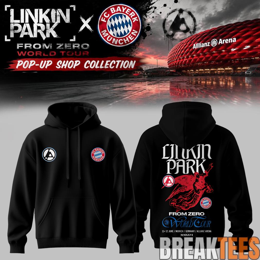 Linkin Park x FC Bayern Munich From Zero World Tour - Adult & Kids T-Shirts, Sweatshirts & Hoodies apparel design preview 1