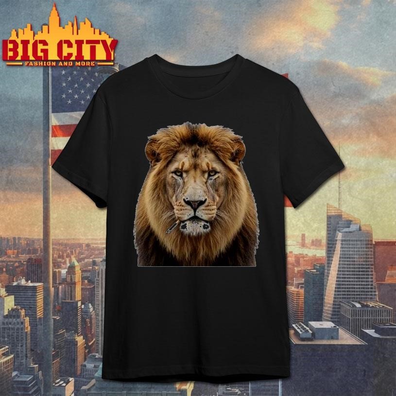 Lion Smoking Cigarette - Adult & Kids T-Shirts, Sweatshirts & Hoodies apparel design preview 1