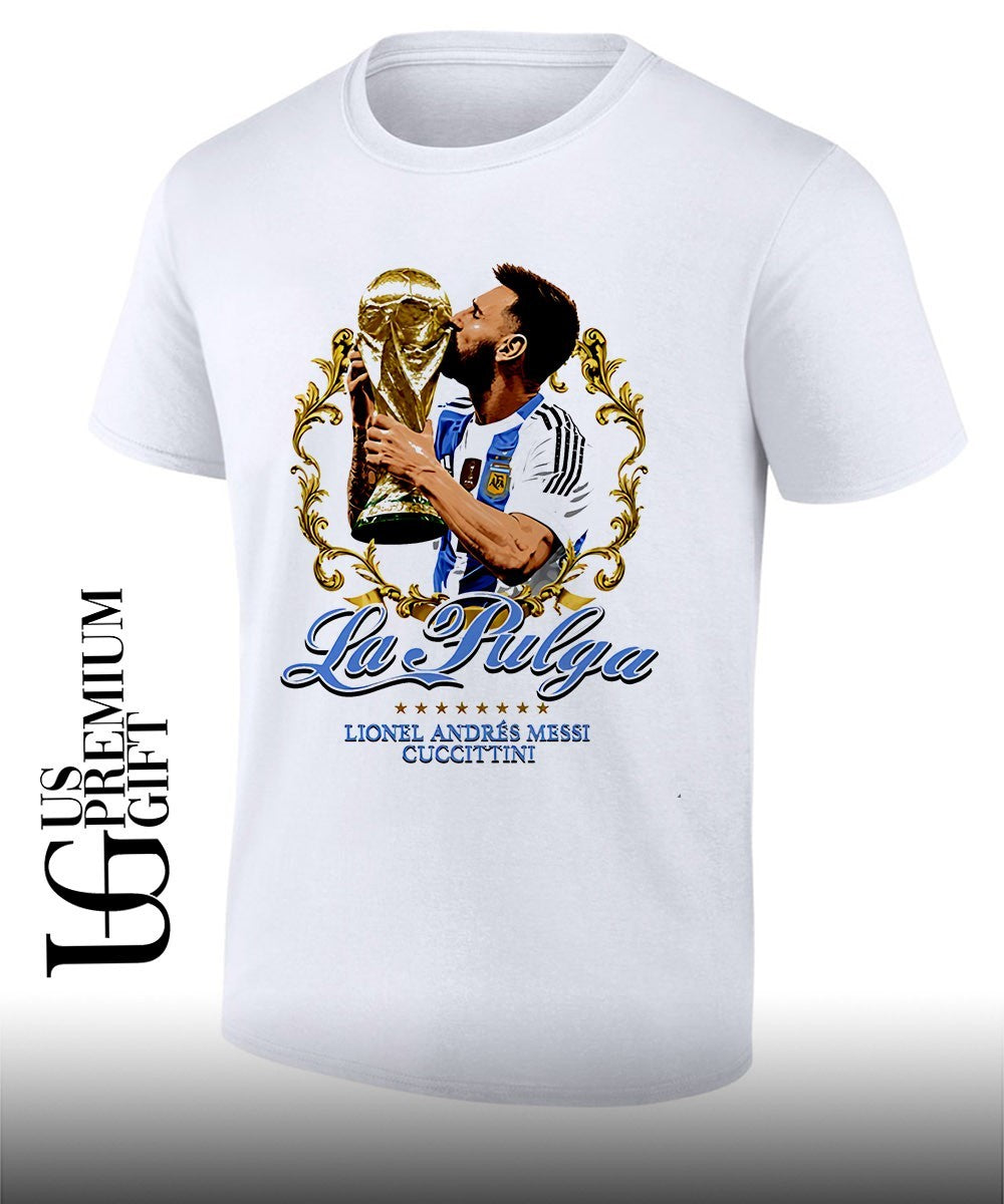 Lionel Andrés Messi Argentina World Cup La Pulga 2026 - Adult & Kids T-Shirts, Sweatshirts & Hoodies apparel design preview 1