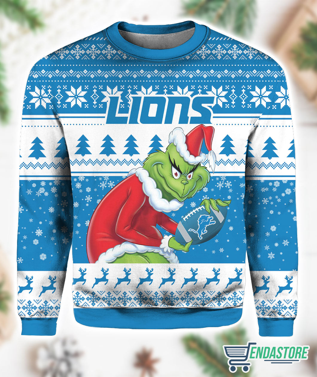 Lions Grnch 3D Ugly Christmas Sweater - Holiday Gift product image