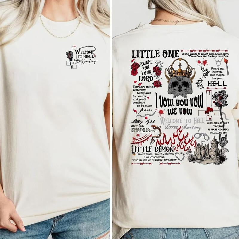 Little Darling Bookish Babe Book Lovers Literary Vow - Adult & Kids T-Shirts, Sweatshirts & Hoodies apparel design preview 1