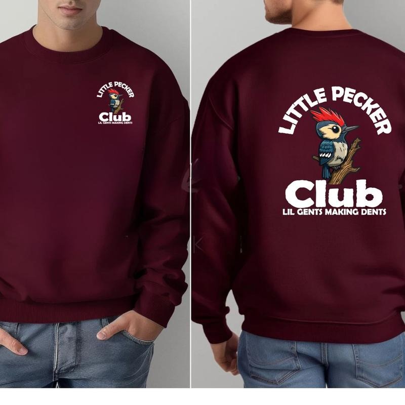 Little Pecker Club Lil Gents Making Dents Bird Casual - Adult & Kids T-Shirts, Sweatshirts & Hoodies apparel design preview 1