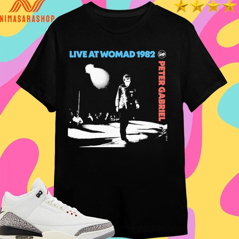 Live At Womad 1982 Peter Gabriel - Adult & Kids T-Shirts, Sweatshirts & Hoodies apparel design preview 1
