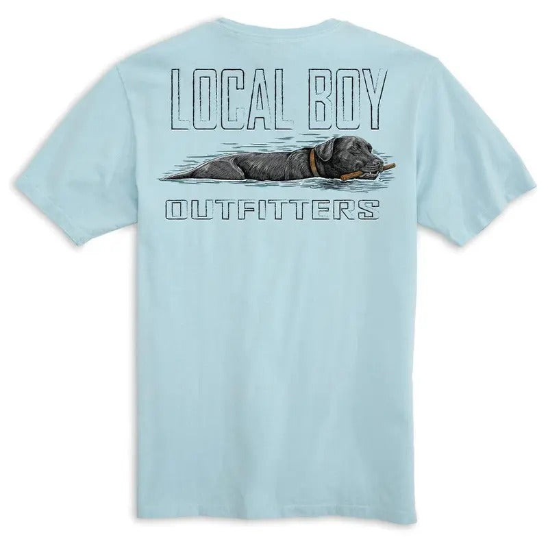 Local Boy Black Lab Dog Hunting Camo Back Funny - Adult & Kids T-Shirts, Sweatshirts & Hoodies apparel design preview 1