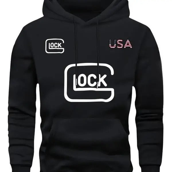 Lock USA Glock We Trust Sarcastic Classic Cotton All - Adult & Kids T-Shirts, Sweatshirts & Hoodies apparel design preview 1