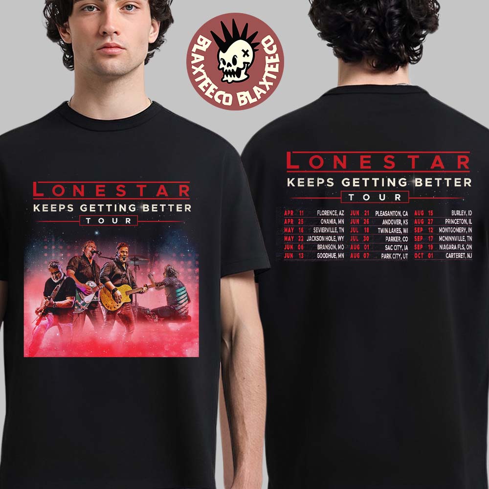 Lonestar Keeps Getting Better Tour 2026 North America - Adult & Kids T-Shirts, Sweatshirts & Hoodies apparel design preview 1