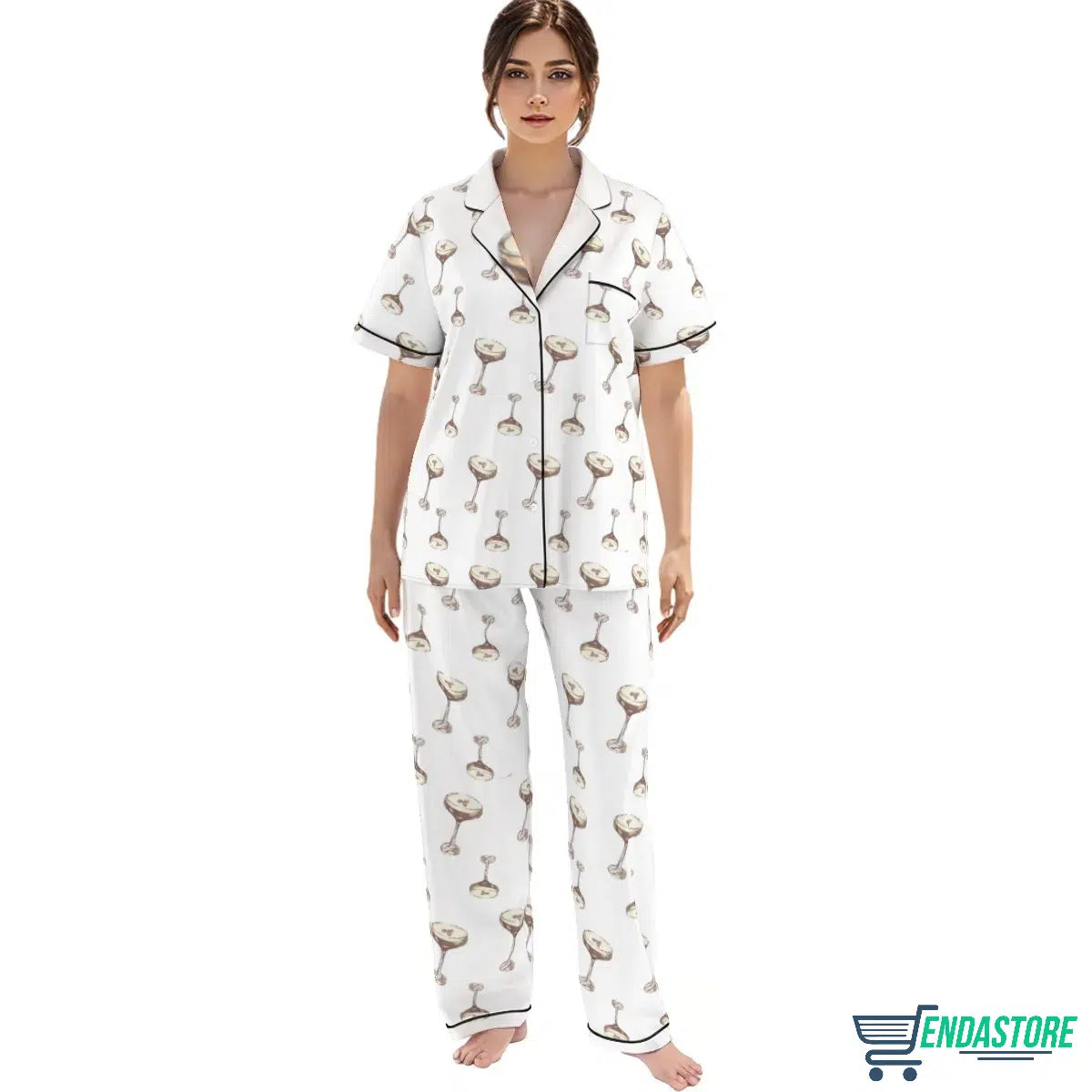 Long Espresso Martini Satin Pajama Set 3D Sweater - Gift Idea product image 2