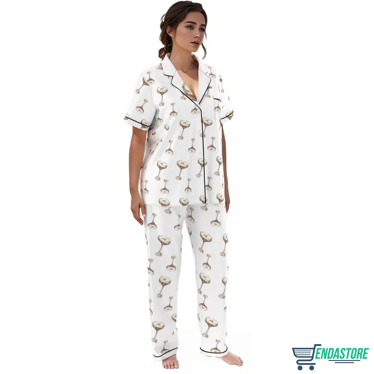 Long Espresso Martini Satin Pajama Set 3D Sweater - Gift Idea product image 4