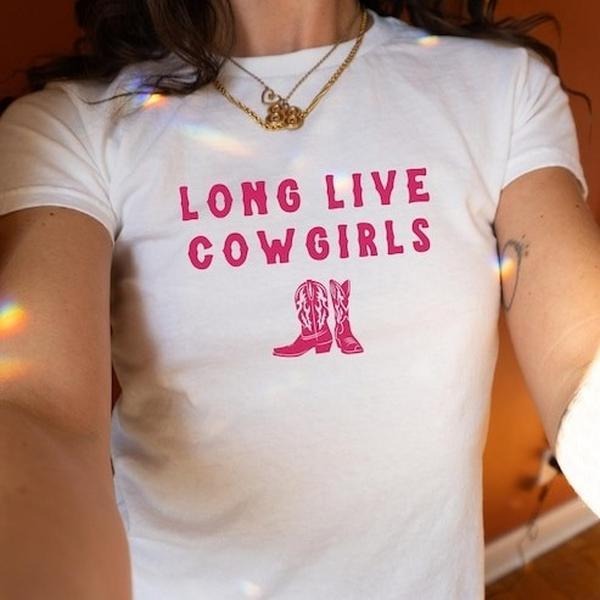 Long Live Cowgirls Baby Country I Love Cowboys Collar - Adult & Kids T-Shirts, Sweatshirts & Hoodies apparel design preview 1