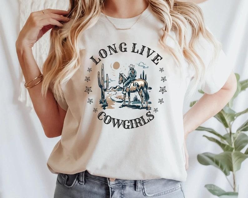 Long Live Cowgirls Cowboy Cowgirl Western Country - Adult & Kids T-Shirts, Sweatshirts & Hoodies apparel design preview 1