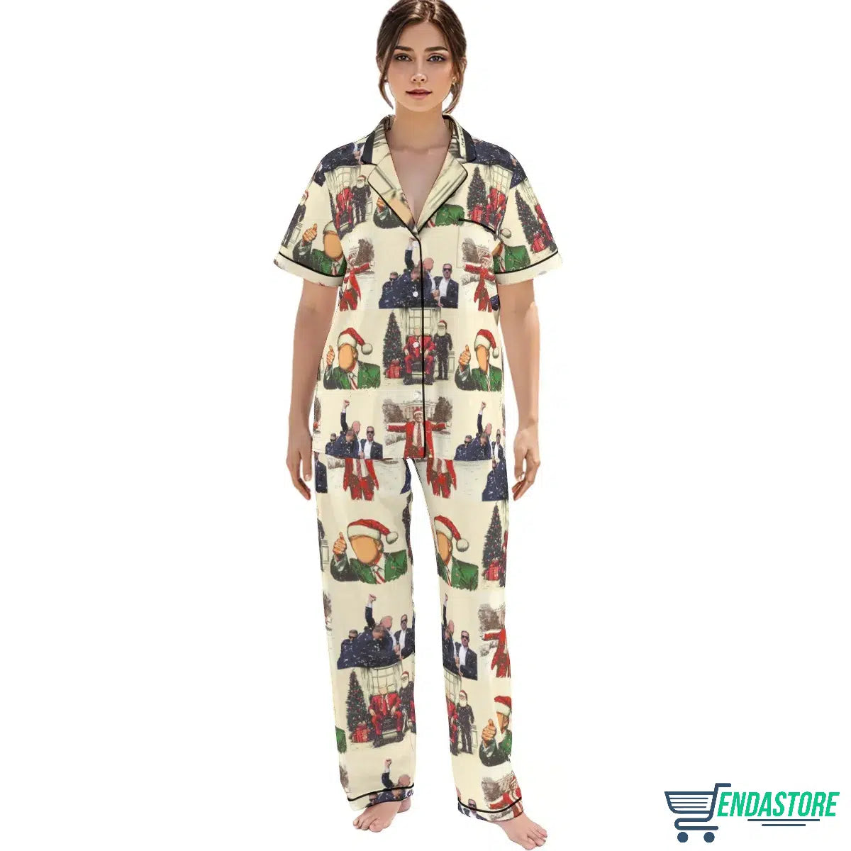 Long Trump Daddy’s Home Christmas Pajama Set 3D Christmas Sweater - Holiday Gift product image 2