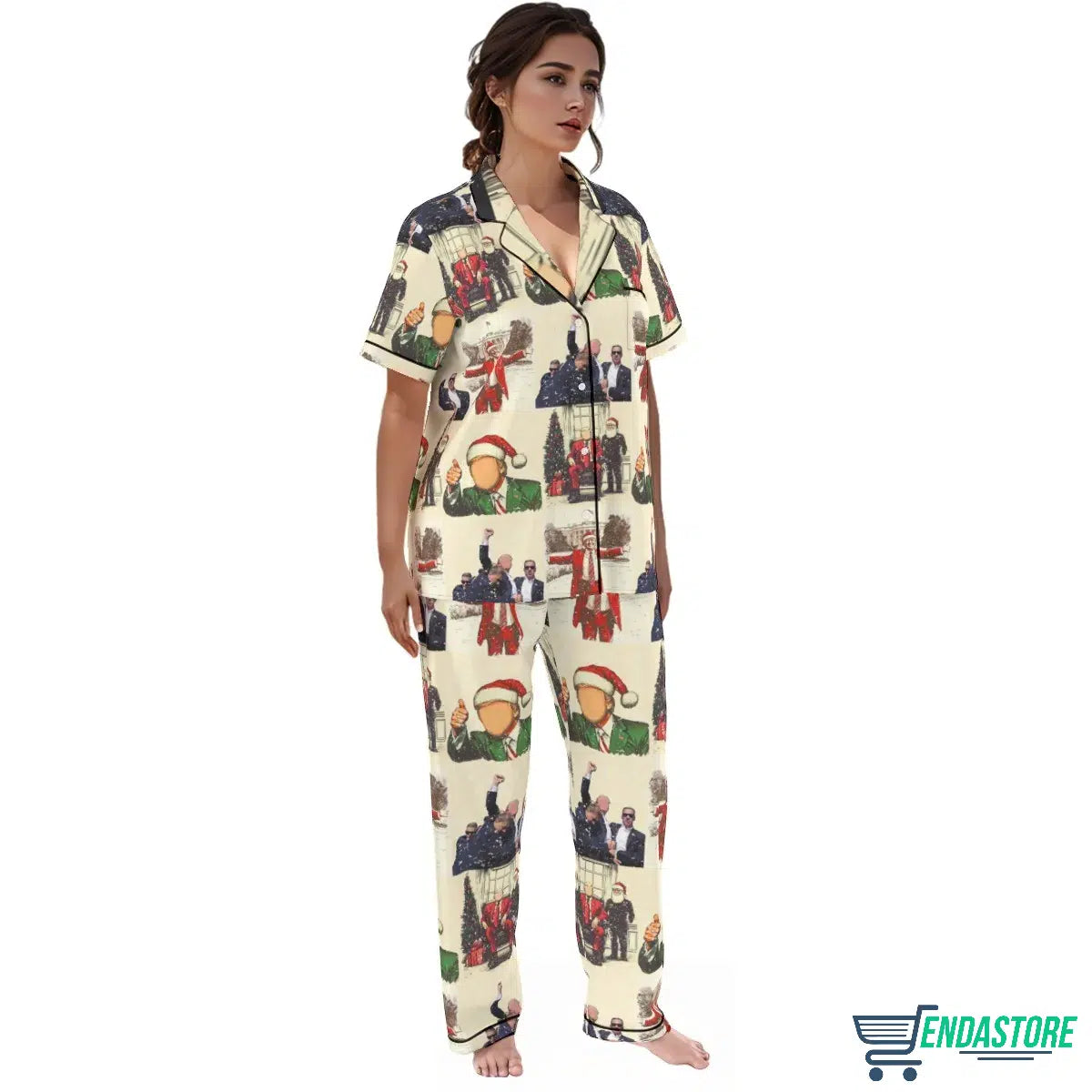 Long Trump Daddy’s Home Christmas Pajama Set 3D Christmas Sweater - Holiday Gift product image 4