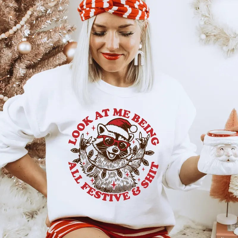 Me All Festive Relaxed - Adult & Kids T-Shirts, Sweatshirts & Hoodies apparel design preview 1